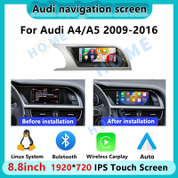 Autoradio Multimédia Système Linux 8.8" avec Navigation GPS pour Audi A4 A4L B8 A5 Q5 2009-2018 Stéréo CarPlay Écran Miroir GPS