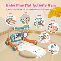 Tapis d'éveil pour bébé 3 en 1, piano à pédales, support de fitness, couverture douce, tapis sensoriel pour bébé, gymnase d'activités, tapis de jeu pour ramper