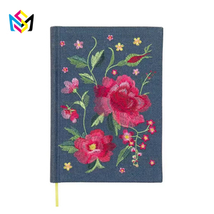 Full Color Printing Design House Custom Embroidery Hard Notebook Floral Pattern Lined Pages Memory <strong>Journal</strong> - Product Image 3