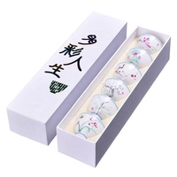 Juego de tazas de té con estampado de flores chinas de lujo personalizado, caja de regalo con cajón, caja de cartón para tazas de té y platillos