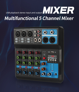 5 채널 KTV 앰프 믹서 무선 마이크 올인원 머신 블루투스 음악 믹서 사운드 장비/앰프/스피커 - Product Image 4