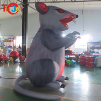 Rat gonflable géant personnalisé de 4 m en tissu Oxford avec gonflage en 5 minutes pour les événements, livraison gratuite à domicile incluse