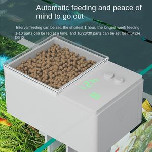 Nouveau automatique carré en plastique écologique 5W 220V Aquarium Intelligent poisson mangeoire synchronisation fonction quantitative pour salon - Product Image 2