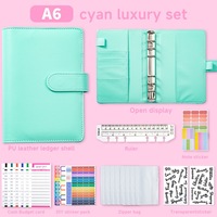 Agenda professionnel spirale mini, carnet à feuilles mobiles, couverture en cuir PU, format A5 A6, 6 anneaux, couleur macaron bonbon
