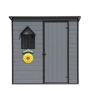 6x4 Pent Insula ted Garden Shed Vielseitiger Stauraum-Lagers chuppen mit doppelten Schiebetüren Anpassbarer Gartens chuppen aus Metall - Product Image 2