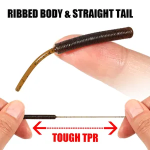 Señuelo de Pesca Spinpoler Light Rock, 50mm, TPR, Flotante, Micro Cebo, Luminoso, Suave, Cola Recta, Microbait, Mini Light Game, Ajing <span class=keywords><strong>Worm</strong></span> - Product Image 3