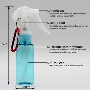 PET <b>Empty</b> Keychain Spray Hand Sanitizer <b>Bottles</b> Stock Perfume Spray <b>Bottle</b> for Kids Alcohol - Product Image 2