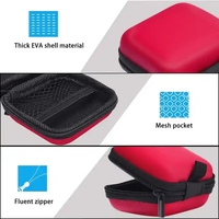 Vente Flash : Étui de Rangement Portable Personnalisé pour Écouteurs 8*8*4cm en EVA avec Fermeture Éclair, Poche en Maille et Mousqueton pour Chargeur