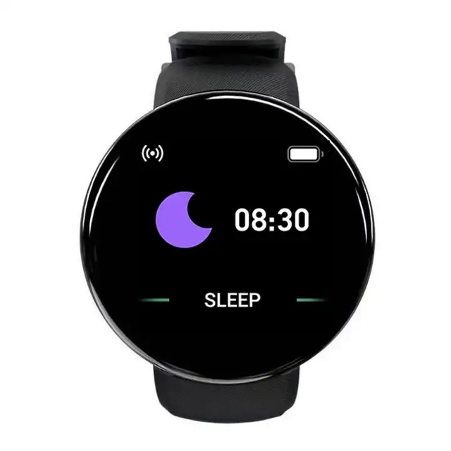 D18 Smart Watch Round Screen Smart Bracelet With HD LCD Screen Heart Rate Blood Pressure Monitor Sports Fitness Smart Watch