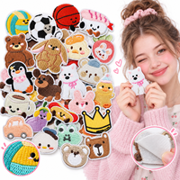 Patch brodé Kawaii en gros, motifs animaux mignons, dessins animés, aliments, sports, à thermocoller ou à coudre