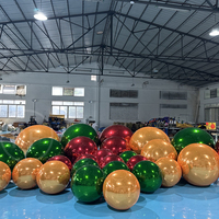 Boule métallique gonflable géante Boule miroir gonflable décorative Ballons métalliques Grandes boules miroir gonflables géantes brillantes