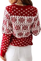 Pull de Noël personnalisé pour femme, design hivernal, brodé, tricoté, coupe oversize, manches longues, col halter, décontracté, grandes tailles