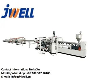 Jwell plastik ekstrüder PP/PE/ABS/PMMA/PC/PS/HIPS levha ekstrüzyon üretim hattı