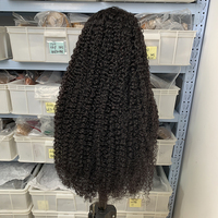 Cheveux Brésiliens en Gros 13x4 Complet pour Perruques Cheveux Humains Noir Naturel Afro Kinky Bouclés 4x4 5x5 Closures Lace Virgin Remy