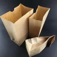 Brun 10LB En Gros Logo Personnalisé Kraft Papier Fond Plat Sacs D'emballage Alimentaire Sans Poignée pour Pain Lait Fast Food Emballage