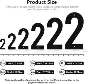Numeri Civici da Esterno da 3, 4, 5, 6, 7, <span class=keywords><strong>8</strong></span> Pollici, Numeri Civici Unici in Metallo Resistenti alle Intemperie per Casa, Disponibili Completi da 1 a 9 - Product Image 3