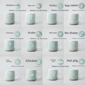 Squisito Design moderno creativo porcellana ceramica tazza zodiaco con coperchio caffè e tazza da tè per il nuovo regalo del bambino - Product Image 2