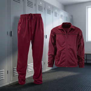 Ensemble de survêtement d'hiver personnalisé pour hommes et femmes, en polyester et coton, avec capuche zippée, respirant, pour le tennis, la course à pied et l'entraînement - Product Image 4