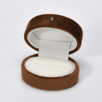 Boîte à bagues en cuir PU OEM ODM, plusieurs couleurs unies, logo personnalisé, pour demande en mariage, présentation de bijoux, cadeau Saint-Valentin