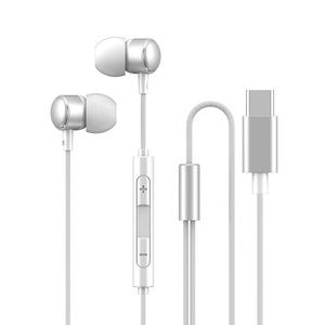 USB-C наушники-вкладыши Hi-Fi с интерфейсом Type-C, проводная гарнитура для занятий спортом и игр, звук баса и удобная посадка - Product Image 1