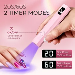 Kit Lampe à Ongles UV/LED Sans Fil Portable avec Support, Écran LCD, Rechargeable USB, Séchoir à Gel pour un Séchage Rapide - Product Image 4