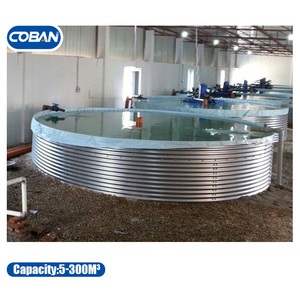 Tanque de Agua de Acero Zincalume de 10000-300000 Litros, Tanque Circular para Piscifactorías y Acuicultura, Silo de Almacenamiento de Agua para Bebederos de Ganado - Product Image 1