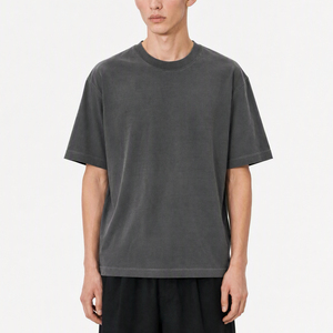 T-shirt Oversize en Coton 100% (200 GSM) à Manches Courtes, Col Rond, Épaules Tombantes, Uni, Vierge, Style Streetwear d'Été, Tailles S à 4XL – Vente en Gros - Product Image 5