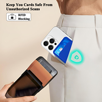 Portefeuille de téléphone magnétique en silicone N52 avec logo personnalisé, porte-cartes détachable, étui à cartes amovible