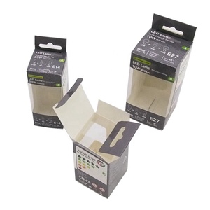 Nhà máy tùy chỉnh tái chế màu in hiển thị hộp cửa sổ dẫn bóng đèn bao bì gấp hộp giấy với lỗ treo - Product Image 4
