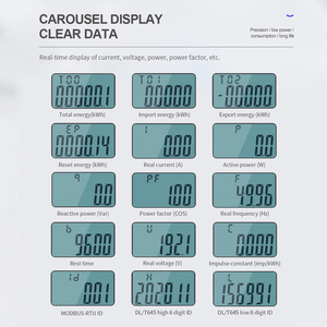5(65) một 220V 230V 50Hz 60Hz điện áp hiện tại DDS238-2 Zn/S một pha Din Rail kWh Watt giờ năng lượng mét với RS485 MODBUS-RUT - Product Image 5