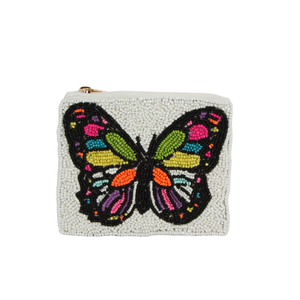 Portefeuille perlé motif papillon, design le plus vendu, pochettes à monnaie perlées, pochette artisanale pour pièces de monnaie et voyages, disponible en plusieurs modèles. - Product Image 6