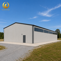 Atelier préfabriqué en structure métallique durable, montage facile, résistant aux intempéries, prêt pour l'énergie solaire, kits de stockage en métal, garage, bâtiment