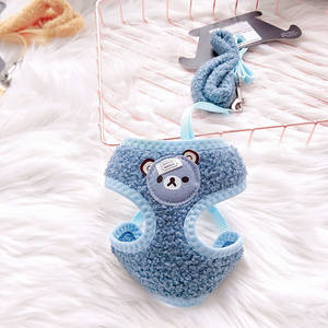 Produk Hewan Peliharaan Anjing Kecil Harness Tali Set Aksesoris Hewan Peliharaan Anjing Kalung untuk Berjalan Kaki Patroli Lembut Keluar Harness - Product Image 2