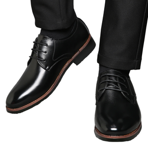 Chaussures Oxford en cuir véritable de luxe pour hommes, à enfiler, solides, formelles, pour le printemps et l'été - Product Image 2