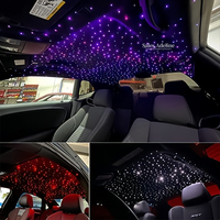 Kit de plafond étoilé à fibres optiques RGBW 27W, double tête, effet scintillant, contrôle par application, éclairage de plafond de voiture, kit d'éclairage à fibres optiques 0,75 mm