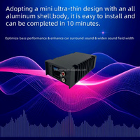 Amplificateur Mini DSP 4 Canaux Prêt-à-l'Emploi pour Voiture, Amélioration Audio Automobile qui Optimise le Système d'Origine pour Autoradio Android, Amplificateur de Voiture Classe AB pour Maison