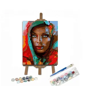 Pintura personalizada retrato por números africanos americanos