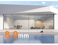Eloyd Panoramic Estados Unidos Ventanas de vidrio de aluminio A prueba de huracanes Deslizante Marco de aluminio roto térmicamente para exterior