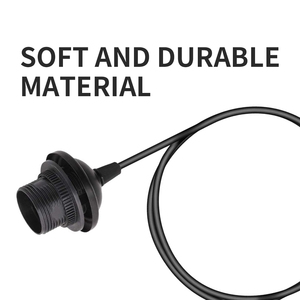 Hiện Đại Đơn Giản E27 Vít Trần LED Đèn Chủ Ổ Cắm 220V 110V 1M Đen Đèn E27 Cơ Sở Cho Nhà Cổ Điển Edison Bóng Đèn - Product Image 4