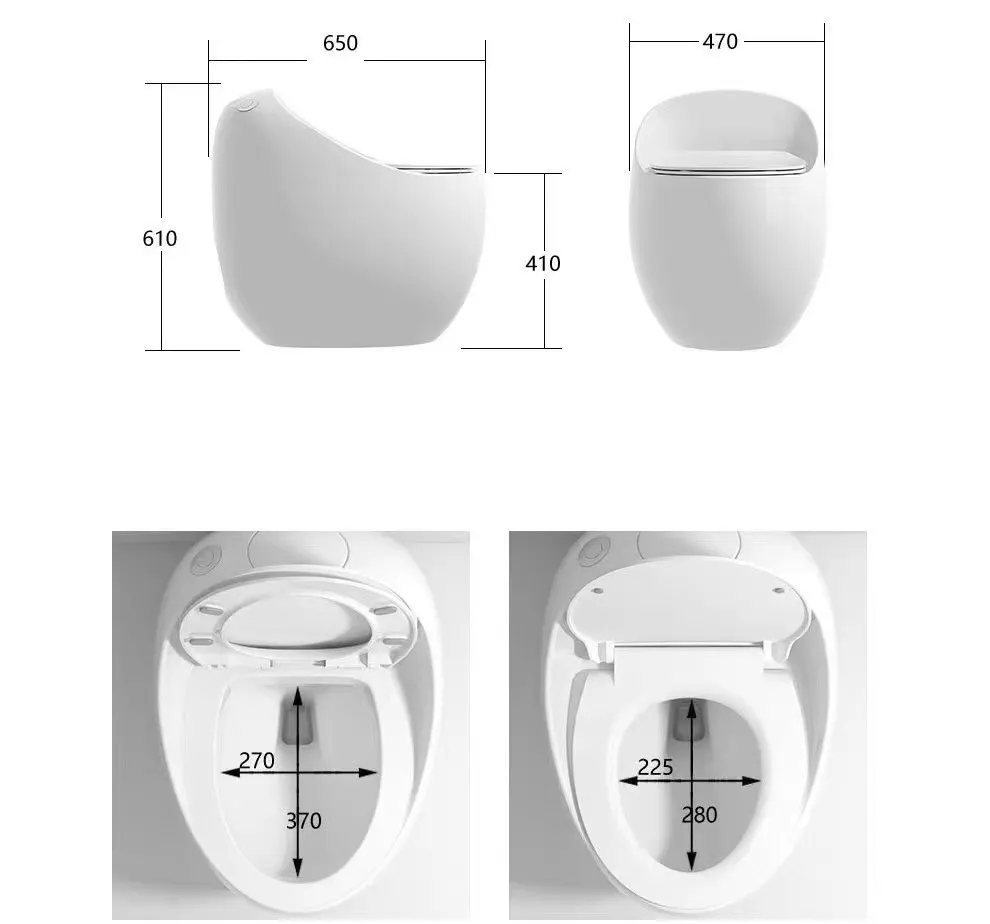 AIDI Best Selling S-trap 300mm 4.8L Ceramic One Piece Jet Siphonic Egg Toilet Comode Bathroom Water Closet