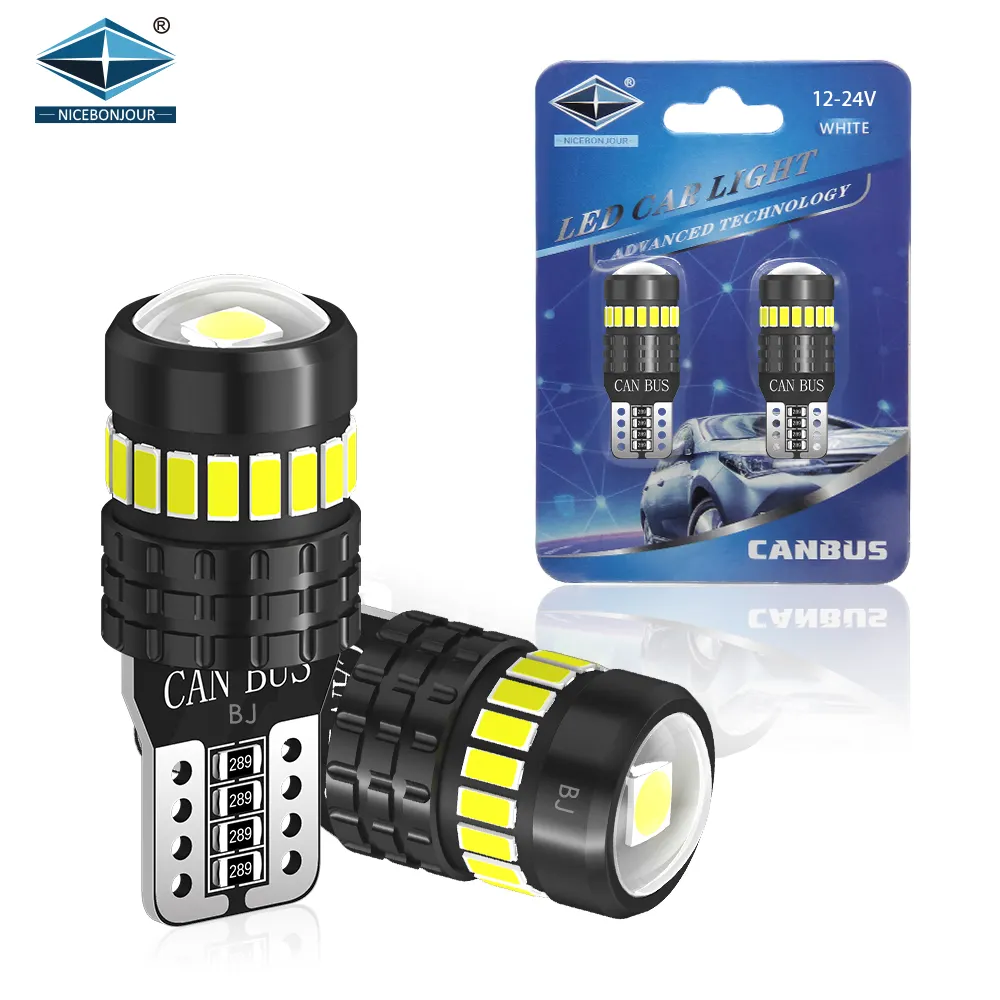 Super brillante T10 LED 3014 SMD Canbus w5w 194 168 cuña Interior T10 led bombillas de coche Luz luces focos para auto iluminación de vehículos