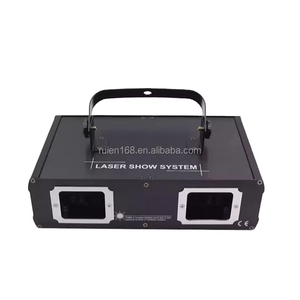 <span class=keywords><strong>Pro</strong></span> <span class=keywords><strong>RGB</strong></span> 3in1 Projecteur de lumière Laser couleur Double tête Laser Show avec effet de numérisation pour DJ Theme Park Source de lumière LED - Product Image 2