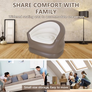 Air Mattress <b>Inflatable</b> <b>Sofa</b> Foldable PVC <b>Sofa</b> for Living Room & Bedroom Use Portable Indoor Camping Furniture - Product Image 5
