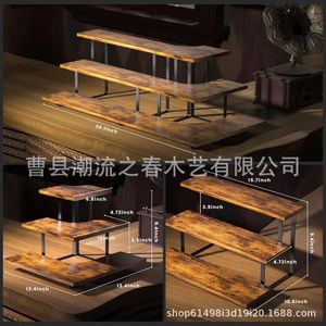 Nuevo expositor multinivel de hierro y madera para exhibición transfronteriza, estantería escalonada para cajas sorpresa, expositor de figuras de escritorio - Product Image 3