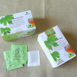 Fábrica de té de hierbas orgánicas naturales chinas, bolsitas de té OEM personalizadas, Té saludable para adultos, etiquetas árabes francesas personalizadas que ayudan a controlar la sangre