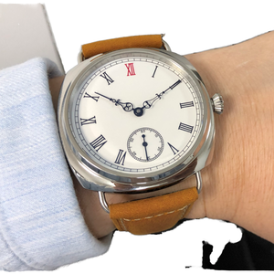 47mm 22mm Large Diameter ST3621 <strong>Automatic</strong> Mechanical <strong>Watch</strong> ETA6498 Luminous Glass Leather Vintage Sword Red Luck White Men's - Product Image 1