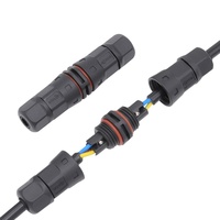 Connecteur de câble d'alimentation pour éclairage Led M15 3PIN Connecteur AC IP67 Fixation à vis 0.75/0.5mm2 Connecteur en L pour fil LED