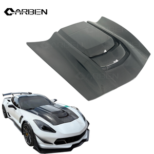 Kit di Aggiornamento Esterno in Fibra di Carbonio Ventilata per Chevrolet <span class=keywords><strong>Corvette</strong></span> C7, Cofano Premium in Fibra di Carbonio - Product Image 1