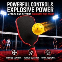 Raquette de pickleball Agasi Pro Gen 5 T700 en fibre de carbone, noyau en mousse de 16 mm, thermoformée, haute élasticité, raquette professionnelle approuvée par l'USAPA