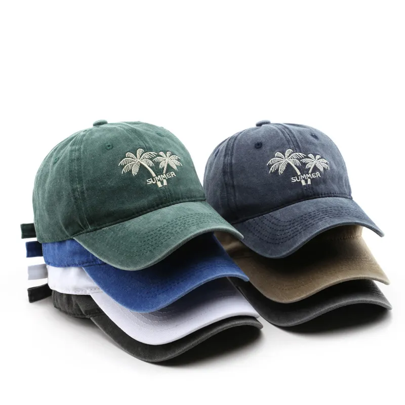 Coconut Embroidery Casual Breathable Sports Caps Man 5 Panel Baseball Hats Sport Cap Hat